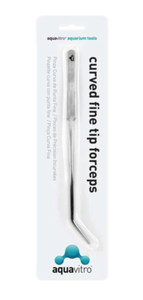 Aquavitro General Curved Fine Tip Forceps 25cm