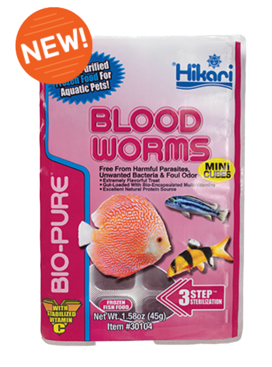 Hikari Frozen Bloodworms Mini Cubes - 1.58oz